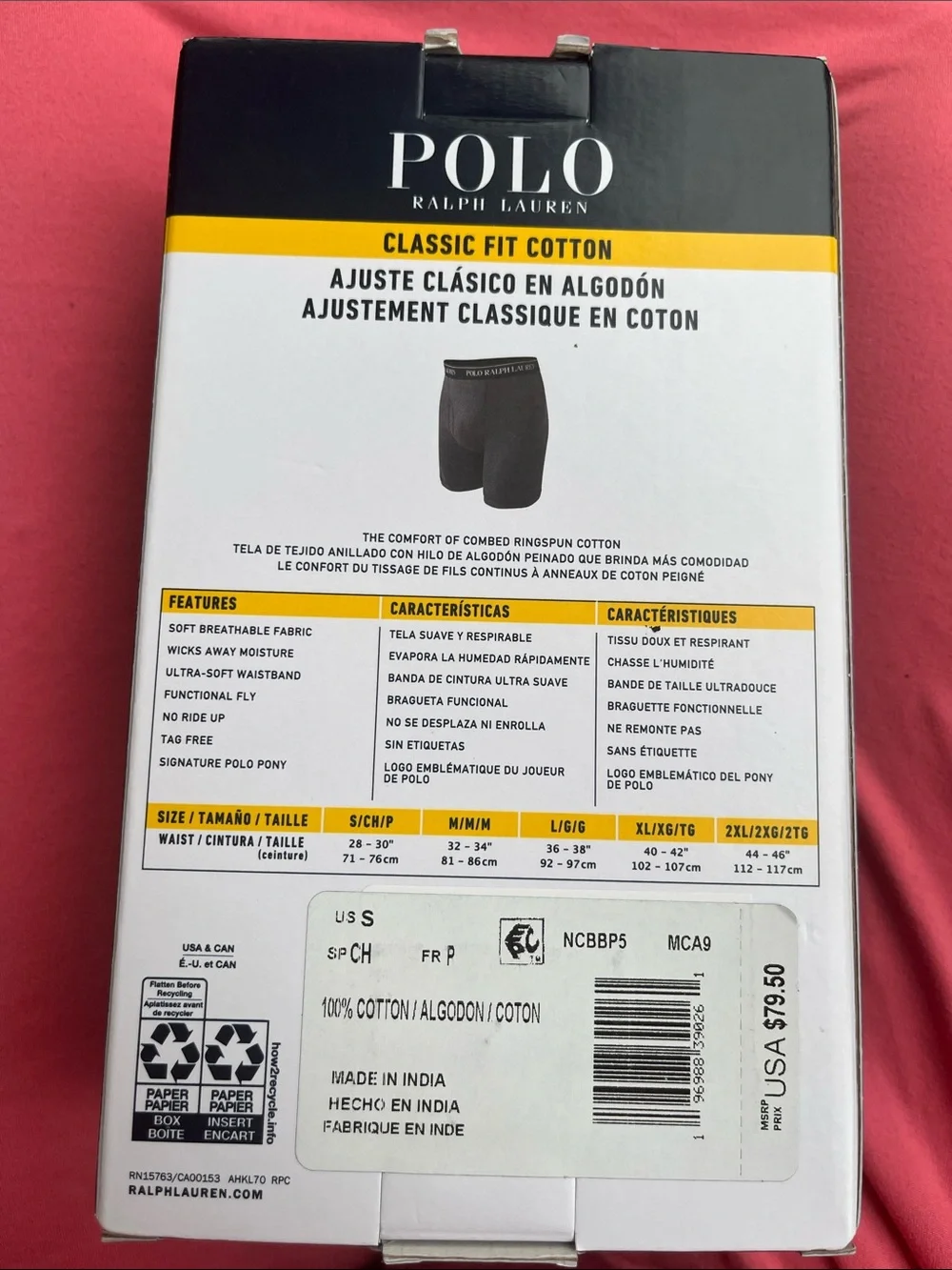 Polo by Ralph Lauren Men's Boxer Briefs 5-Pack - Black, Light Blue, Green